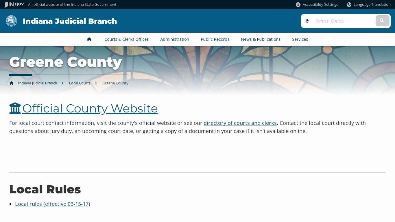 Courts: Greene County - IN.gov