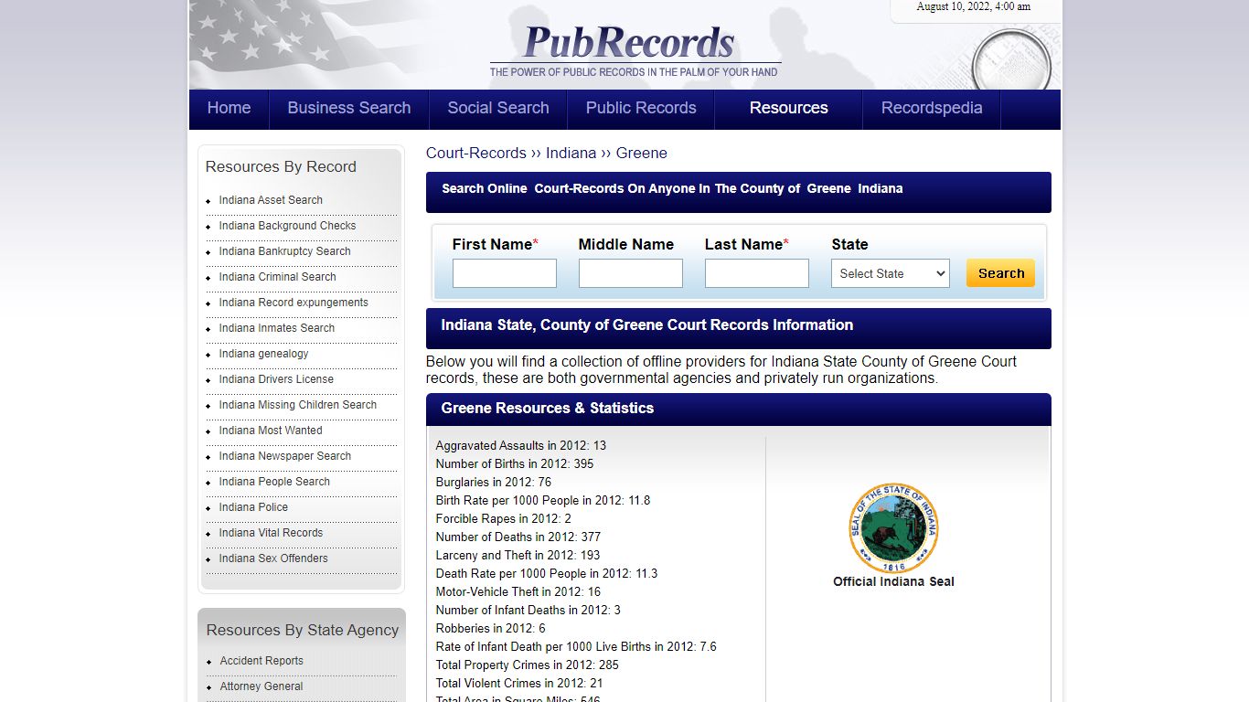 Greene County, Indiana Court Records